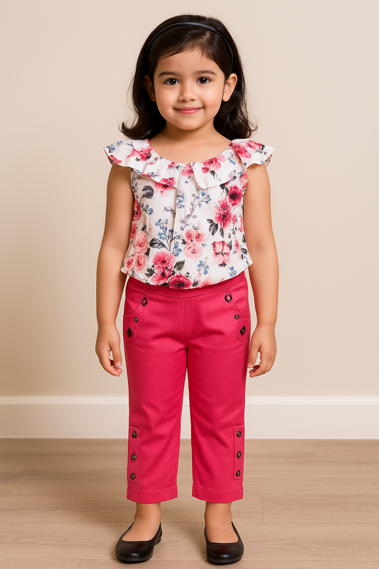Baby Girls Casual Top Pant csl359pnk
