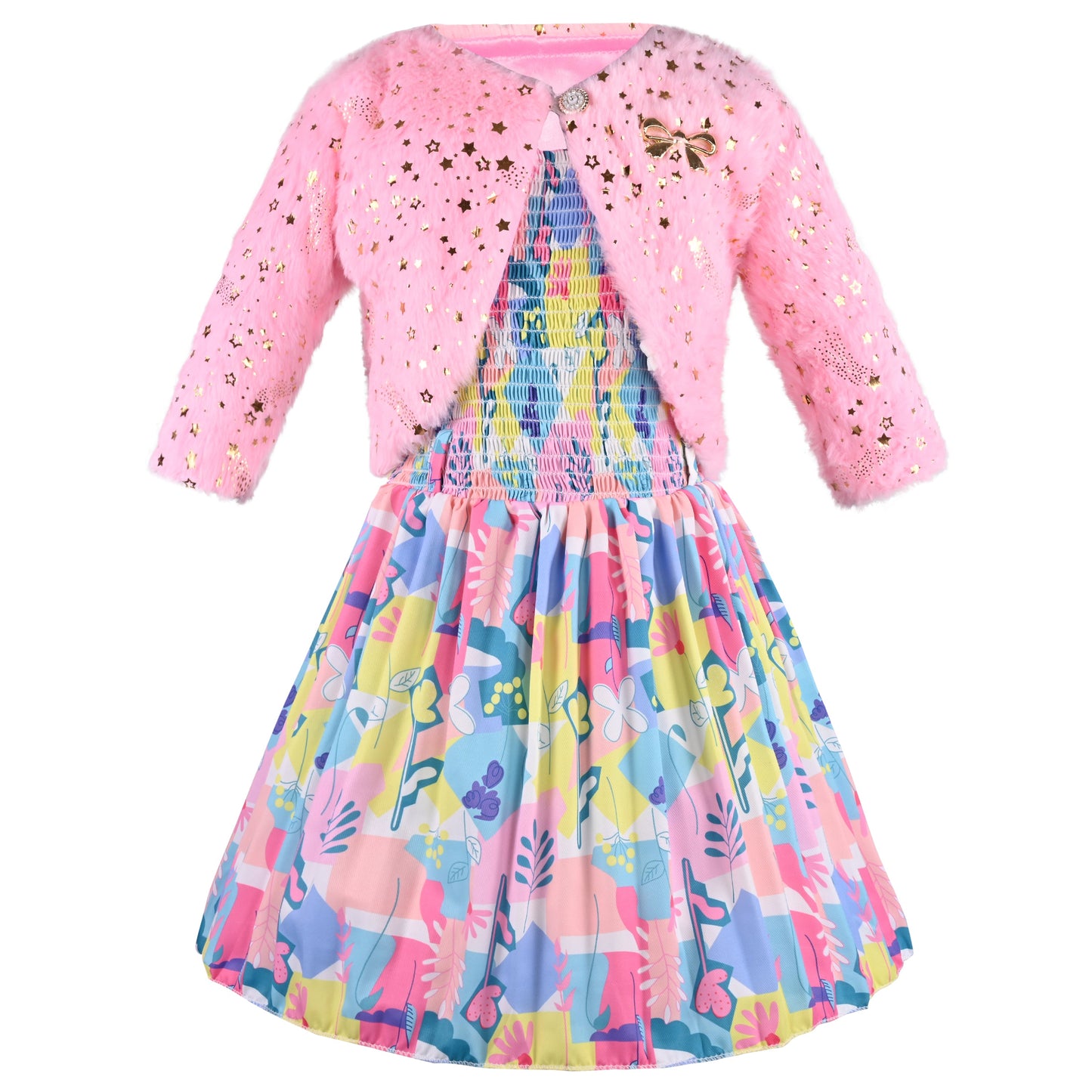 Girls Midi/Knee Length Casual Dress 