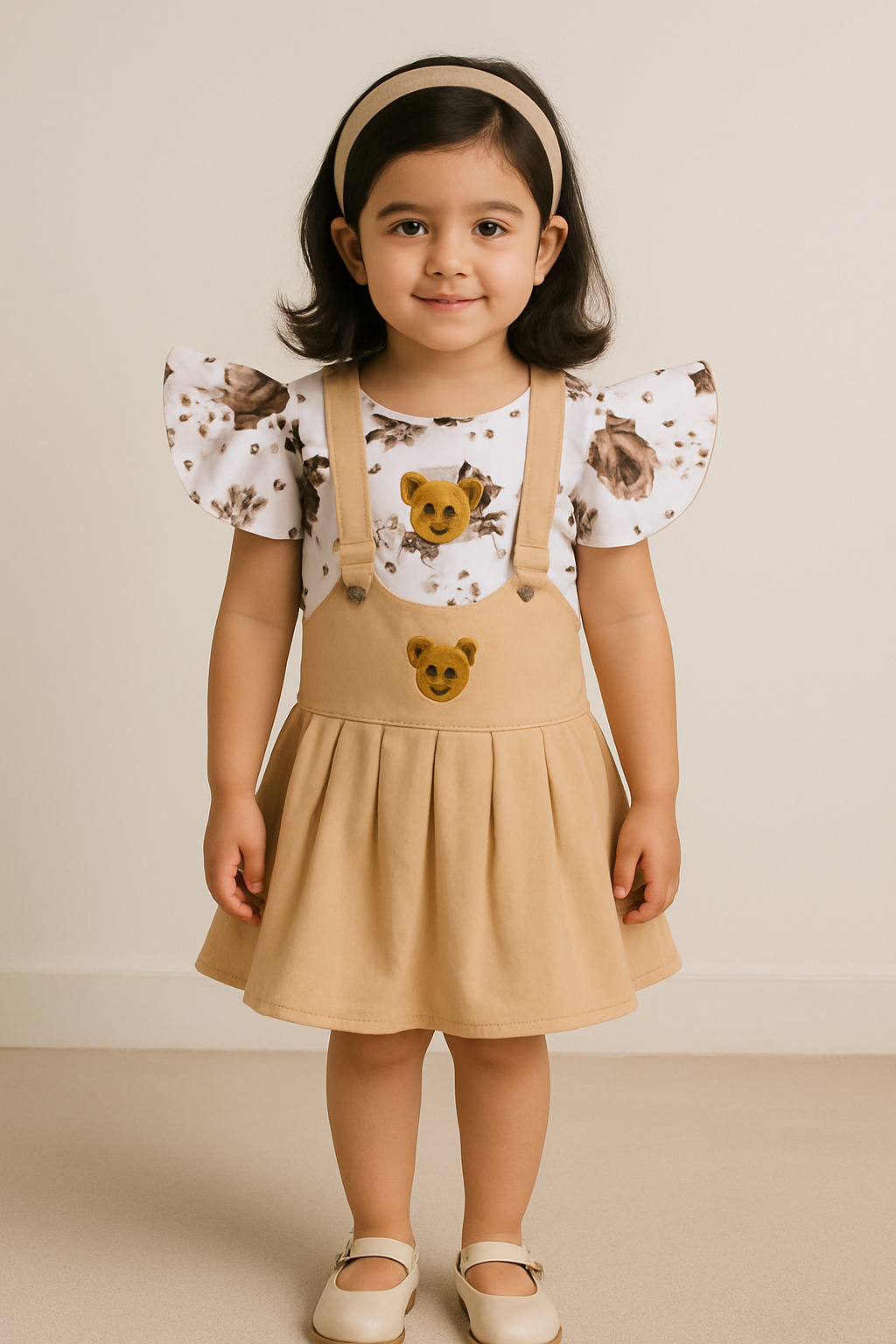 Dungaree For Girls Casual Printed PolycottonÂ csl987bg
