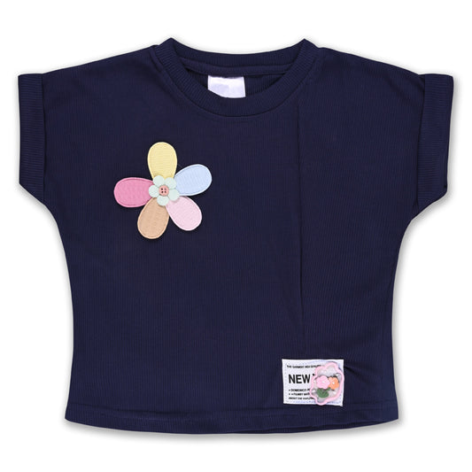 Girls Patchwork Designed T-Shirt - Wish Karo