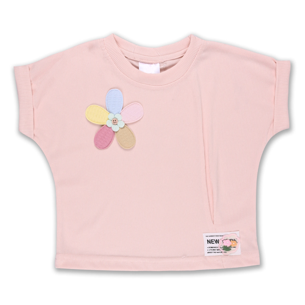 Girls Floral detailed Short Sleeve Regular top - Wish Karo