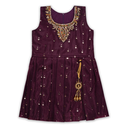 Elegant Satin Ethnic Kurti Set with Sharara & Dupatta