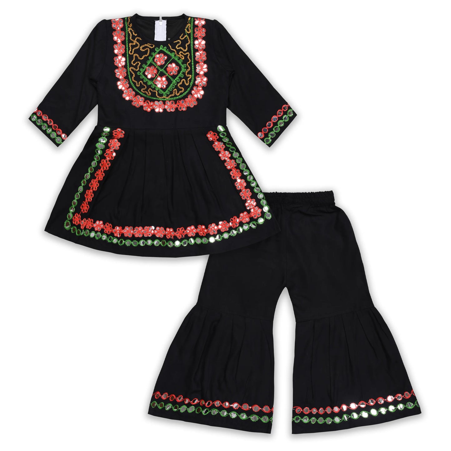 Elegant Rayon Ethnic Kurti Set with Sharara cslp1105