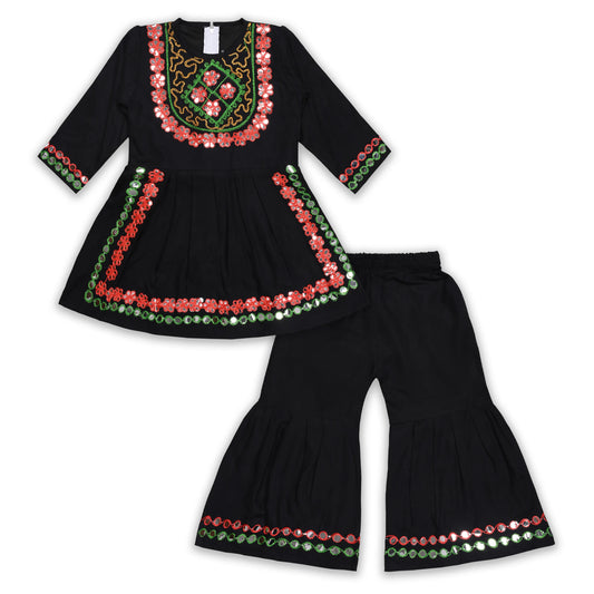 Elegant Rayon Ethnic Kurti Set with Sharara cslp1105