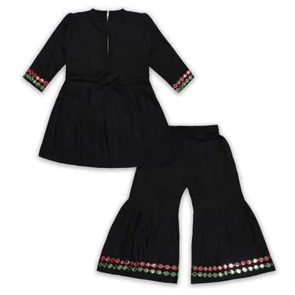 Elegant Rayon Ethnic Kurti Set with Sharara cslp1105
