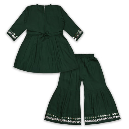 Elegant Rayon Ethnic Kurti Set with Sharara