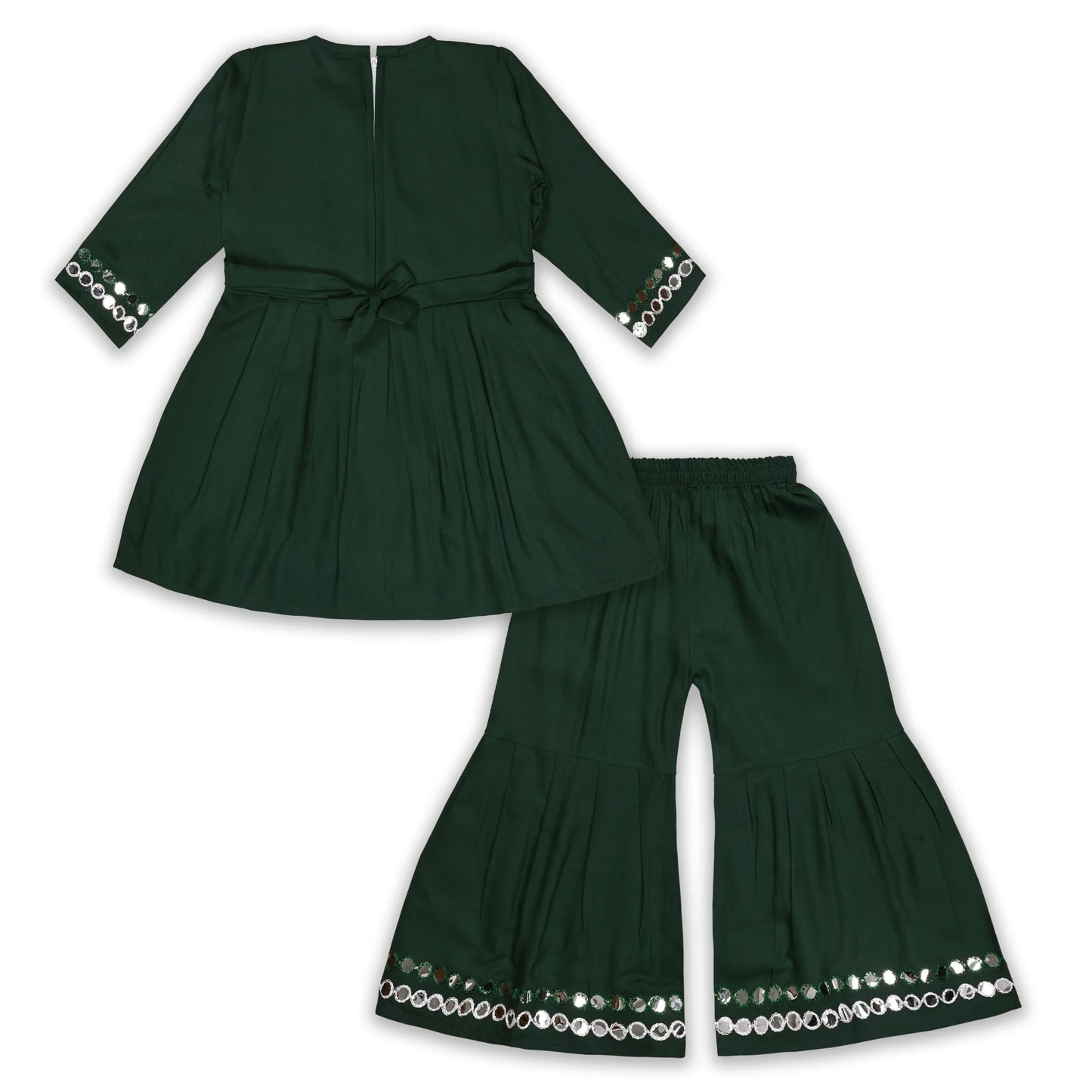 Elegant Rayon Ethnic Kurti Set with Sharara cslp1105