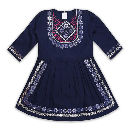 Elegant Rayon Ethnic Kurti Set with Sharara cslp1105