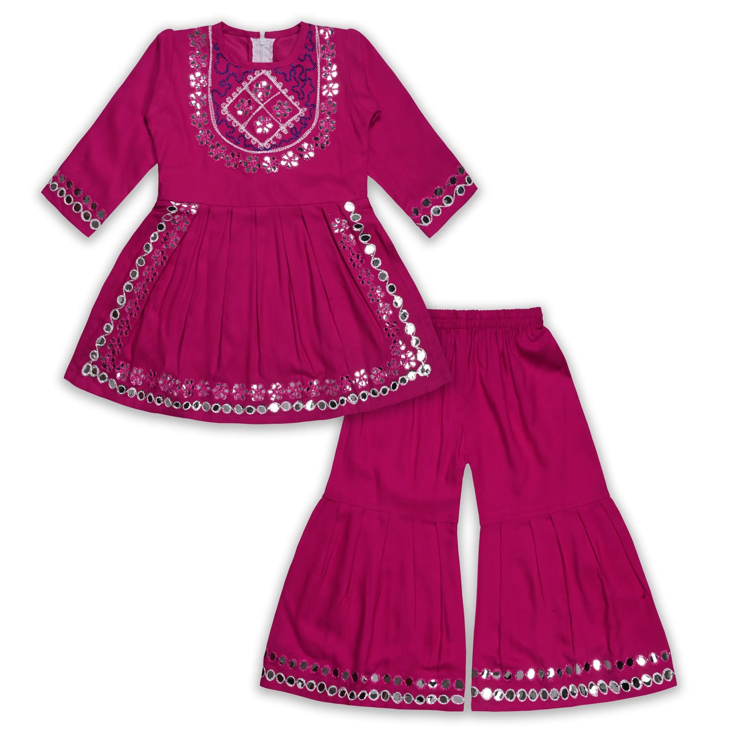 Elegant Rayon Ethnic Kurti Set with Sharara