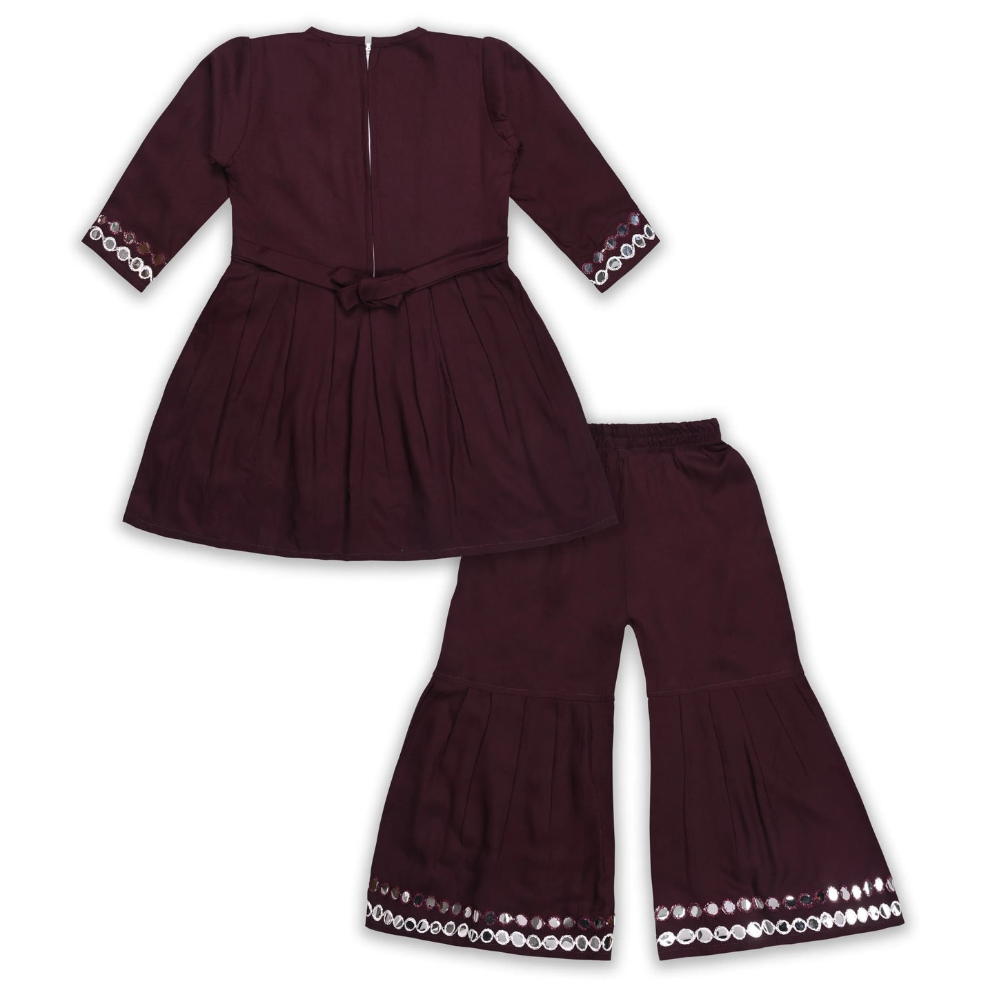 Elegant Rayon Ethnic Kurti Set with Sharara cslp1105