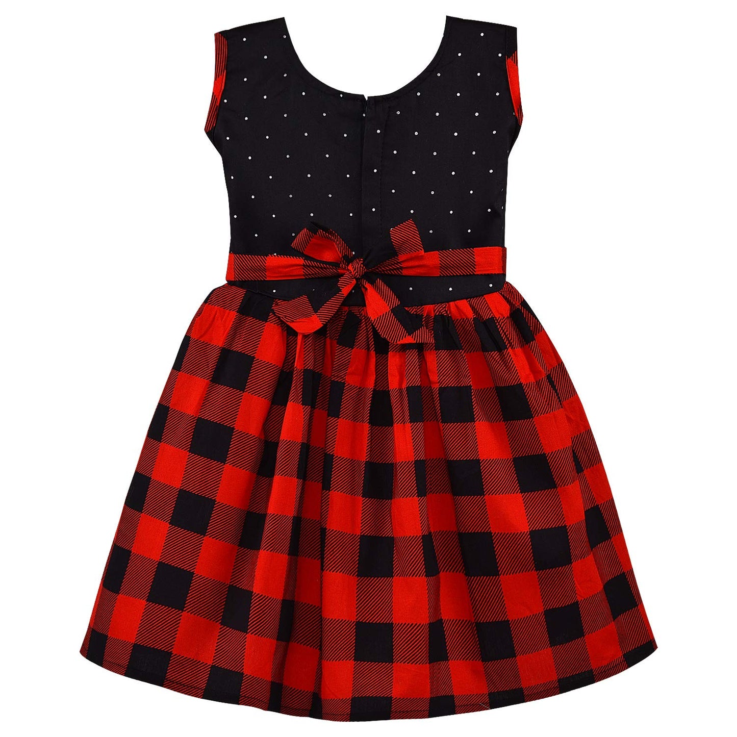 Girls Checkered Cotton Summer Casual Dress