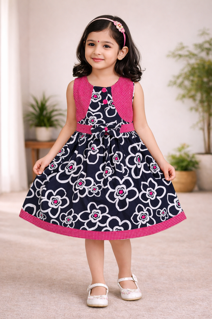 Baby Girls Midi/Knee Length Casual Dress ctn80pnk