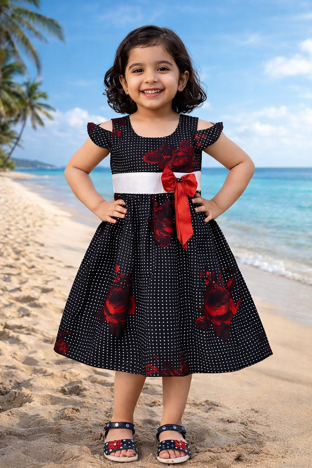 Baby Girls' Knee Length summer Dress - Wish Karo