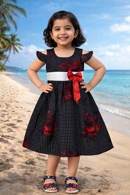Baby Girls' Knee Length summer Dress - Wish Karo