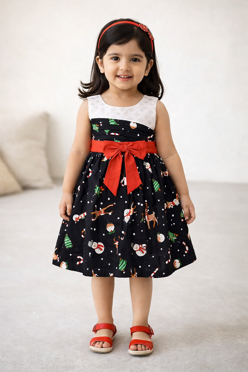 Girls Midi/Knee Length Casual Dress ctn285wt