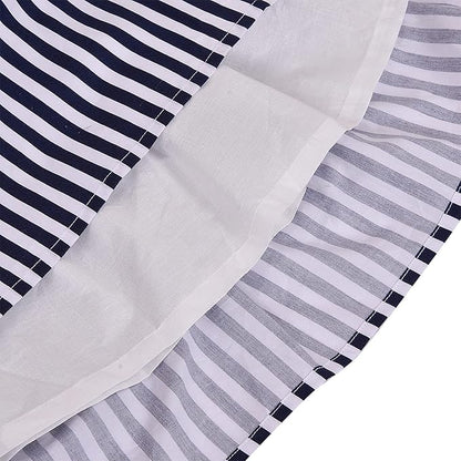 Girls Polka Dot & Striped Cotton Party Wear Dress with Bow Detail ctn317