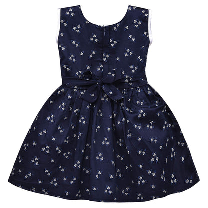 Girls Floral Bow Cotton Casual Dress ctn323