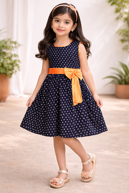 Girls Midi/Knee Length Casual Dress ctn323y