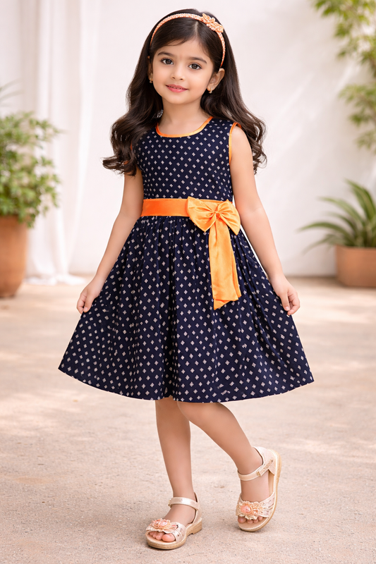 Girls Midi/Knee Length Casual Dress ctn323y