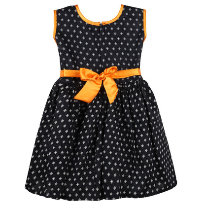 Girls Floral Bow Cotton Casual Dress ctn323