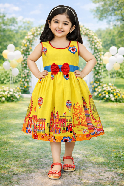 Girls Midi/Knee Length Casual Dress ctn332