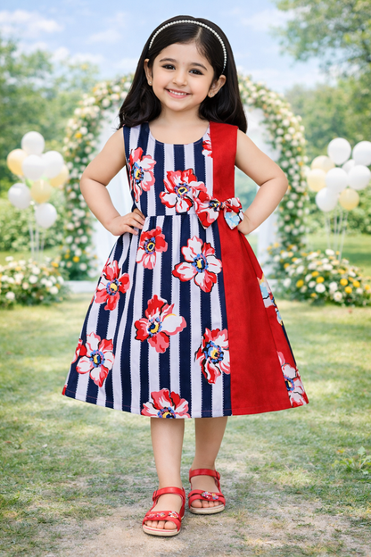 Girls Midi/Knee Length Casual Dress ctn341rd