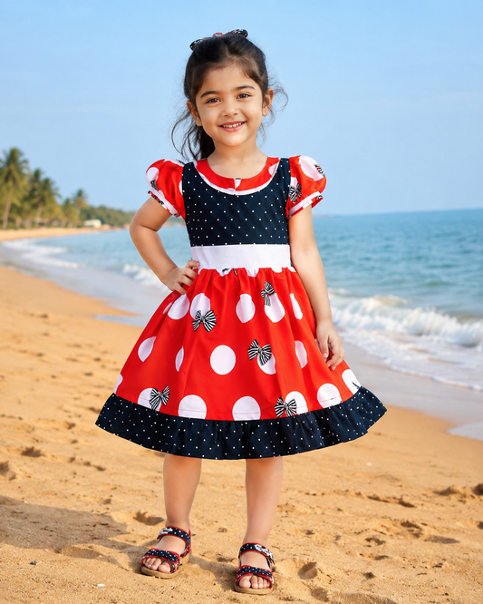 Girls Midi/Knee Length Casual Dress ctn350brd