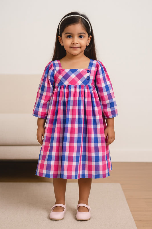 Baby Girls Summer Frocks Dress-(ctn352pnk)