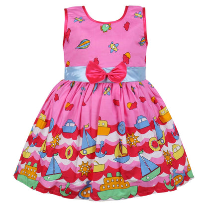 Girls Midi/Knee Length Casual Dress ctn365ylw