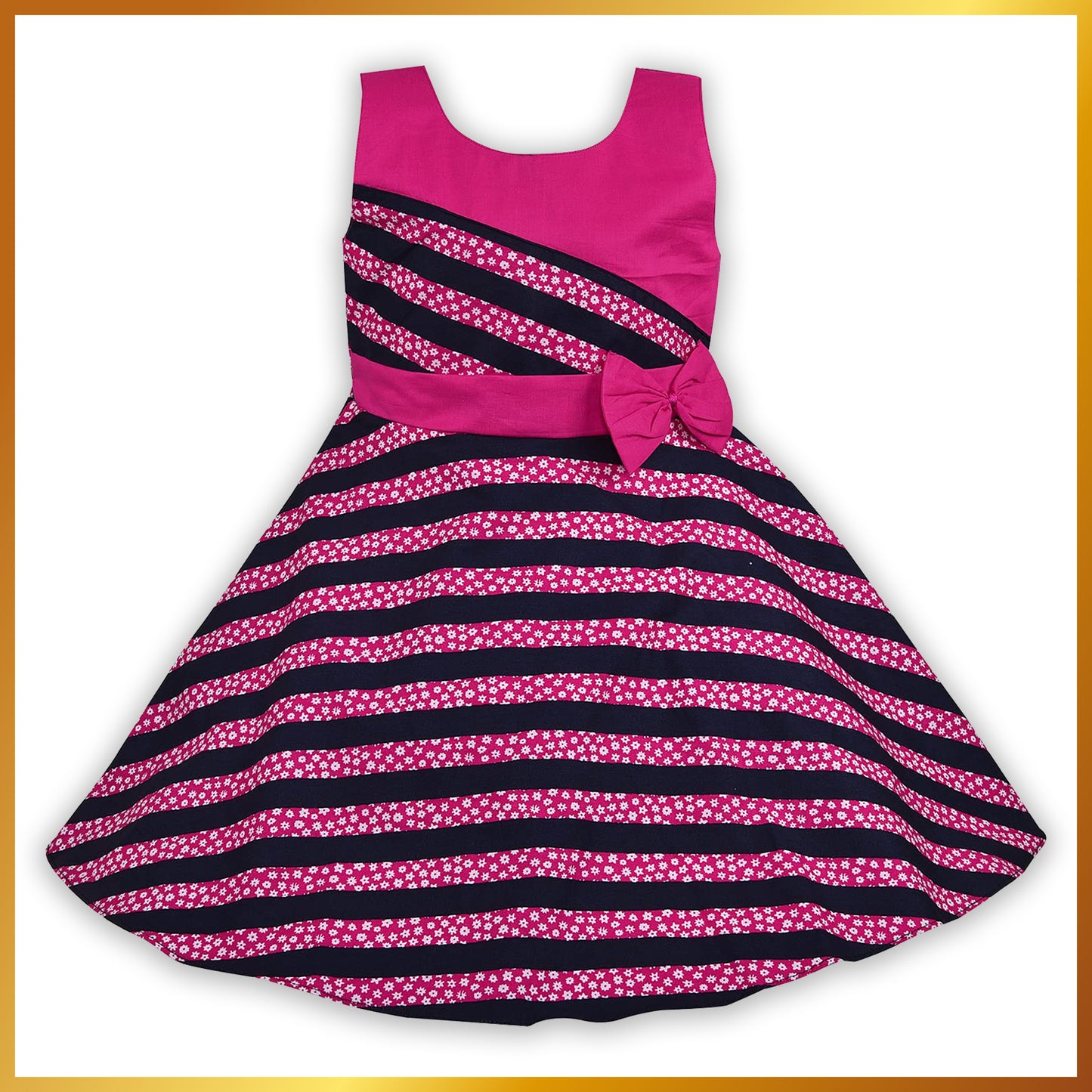 Baby Girls Midi/Knee Length Casual Dress ctn433pnk