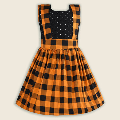 Girls Checkered Cotton Summer Casual Dress