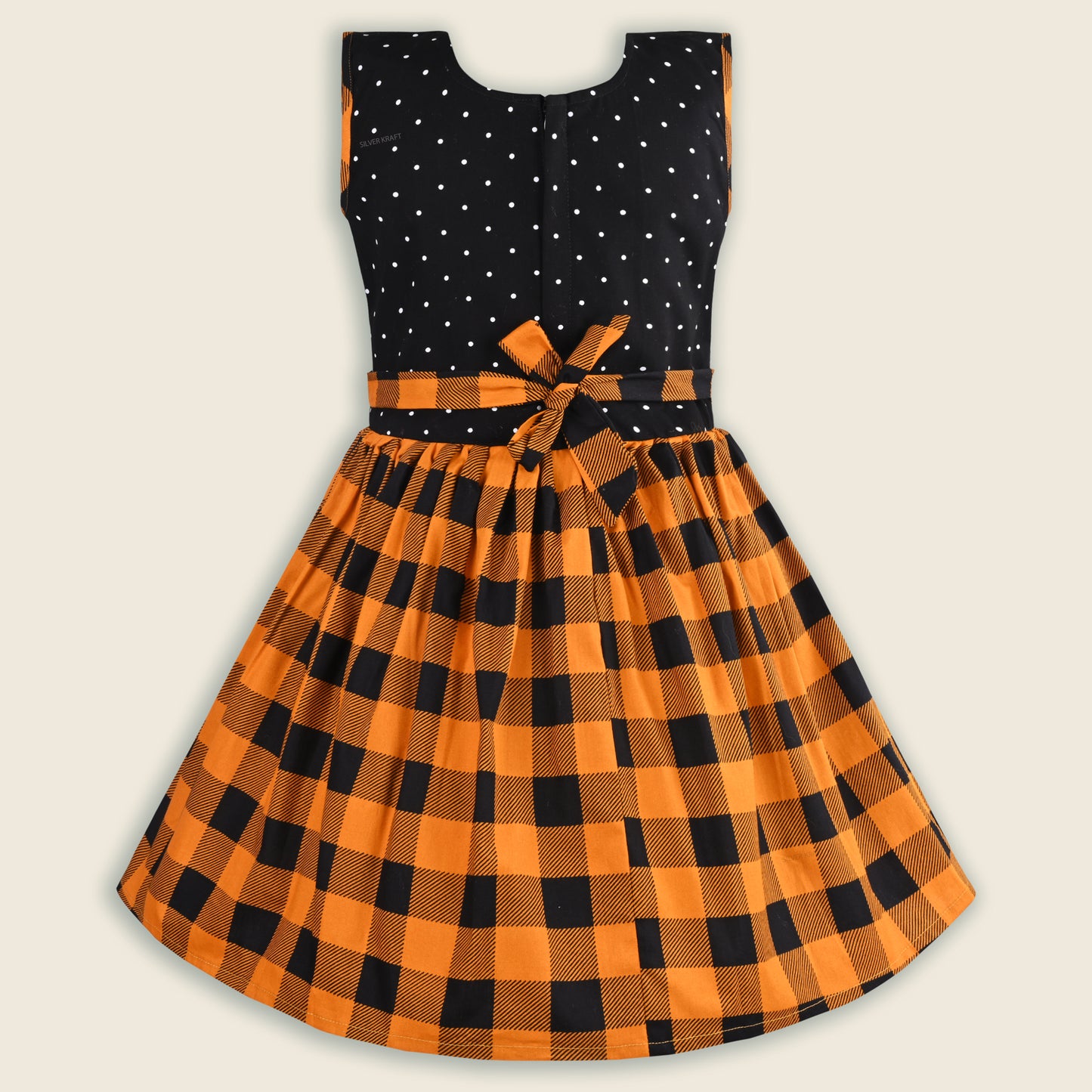 Girls Checkered Cotton Summer Casual Dress
