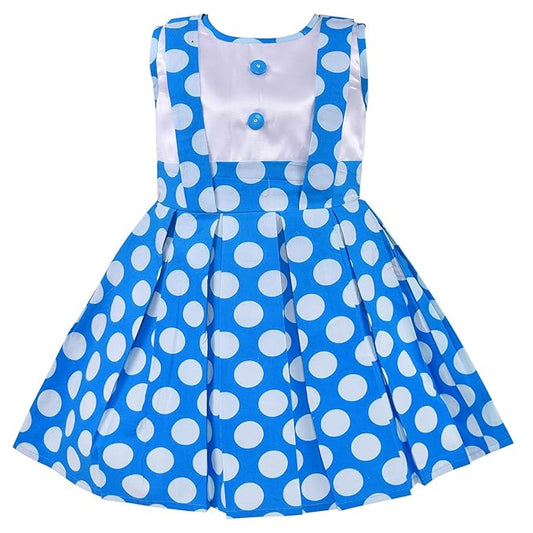 Girls Polka Dot Cotton Sleeveless Dress ctn506