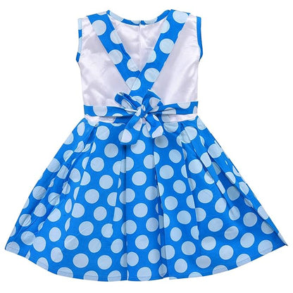 Girls Polka Dot Cotton Sleeveless Dress ctn506