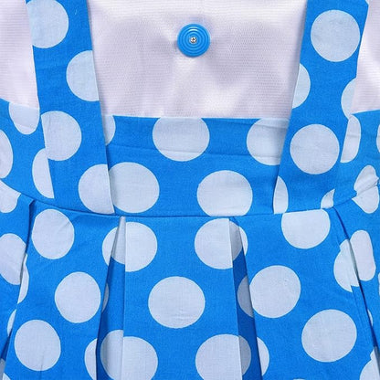 Girls Polka Dot Cotton Sleeveless Dress ctn506