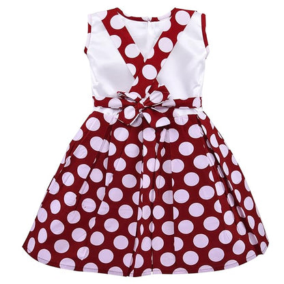 Girls Polka Dot Cotton Sleeveless Dress ctn506