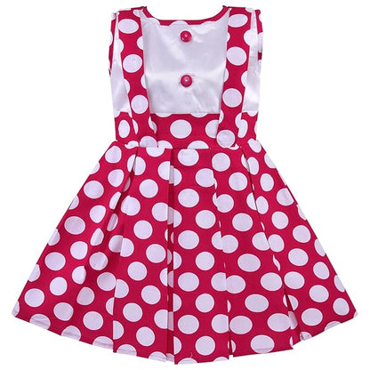 Girls Polka Dot Cotton Sleeveless Dress ctn506