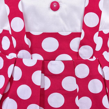 Girls Polka Dot Cotton Sleeveless Dress ctn506