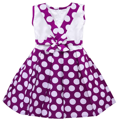 Girls Polka Dot Cotton Sleeveless Dress ctn506