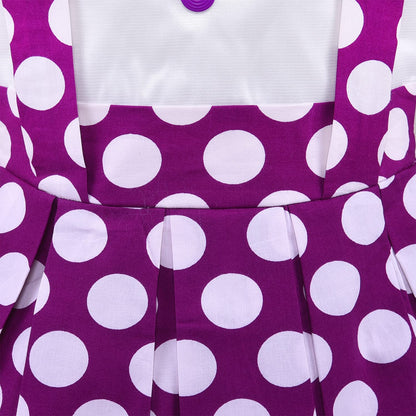 Girls Polka Dot Cotton Sleeveless Dress ctn506
