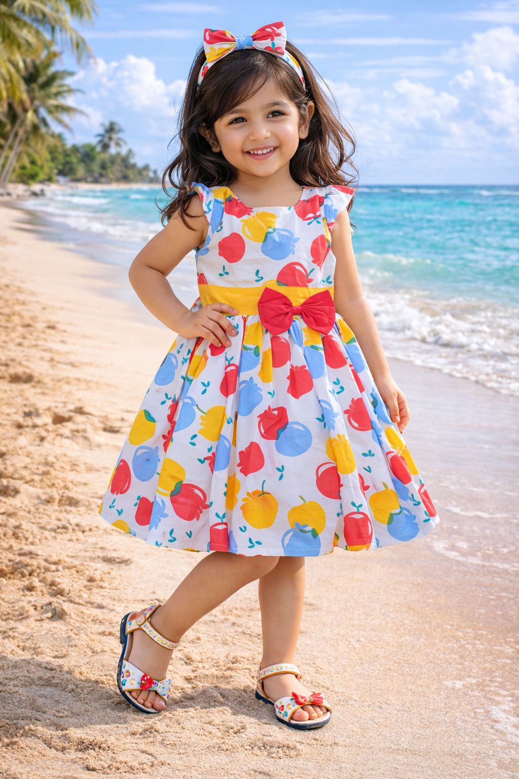 Girls Conversational Printed  Frocks Dress ctn561