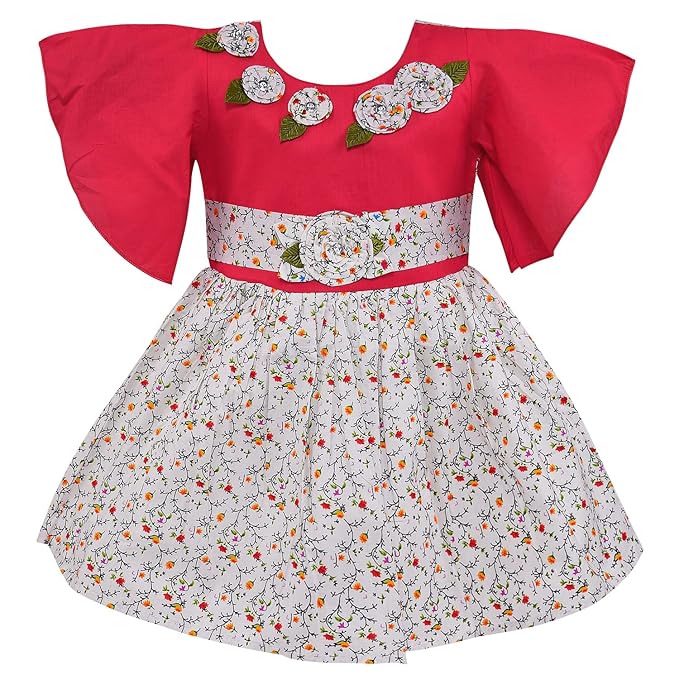 Girls Midi/Knee Length Casual Dress ctn562rd