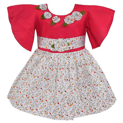 Girls Midi/Knee Length Casual Dress ctn562rd