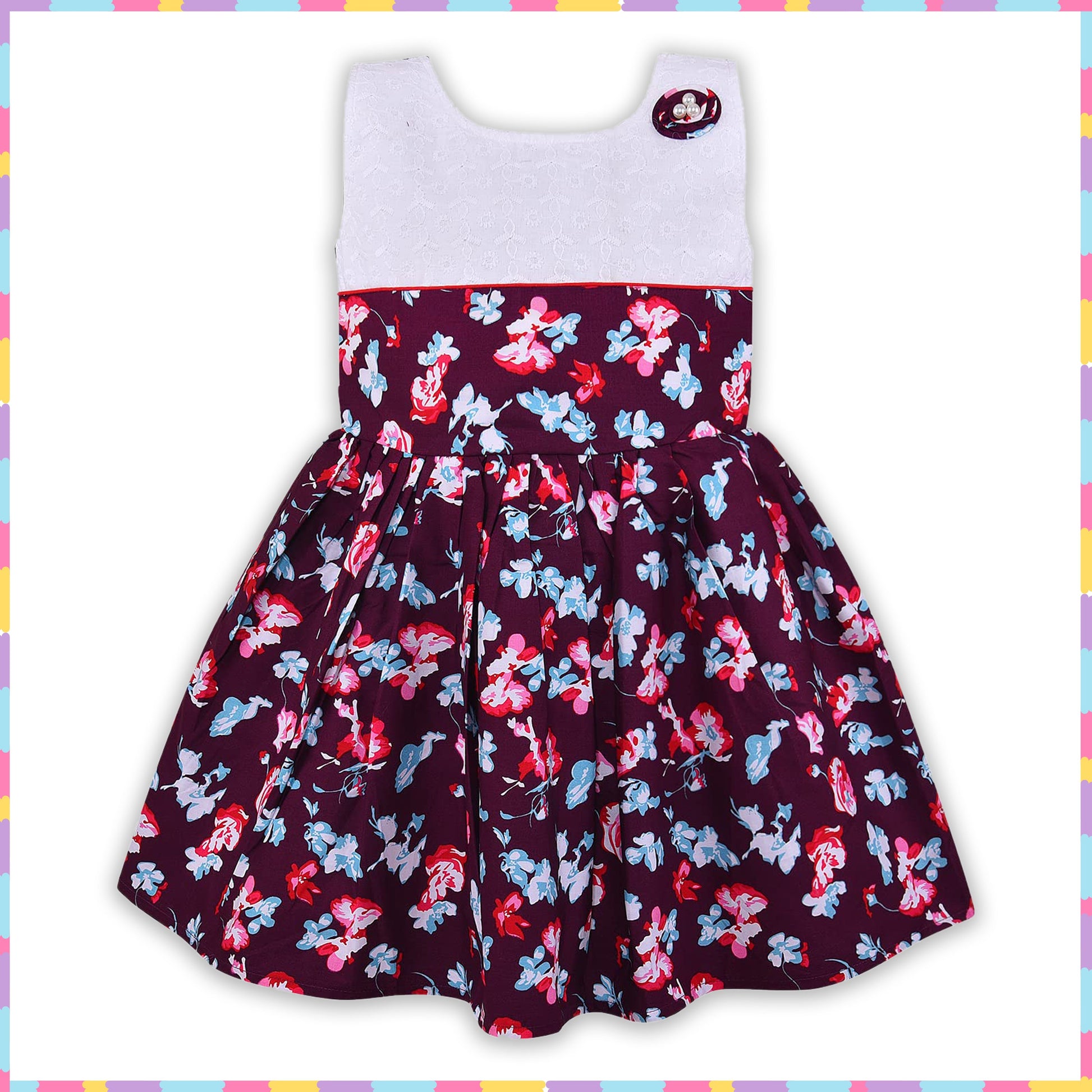 Baby Girls Casual Wear Frock Dress at Wholesale Price