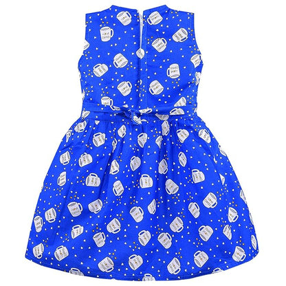 Girls Printed Cotton Sleeveless Dress ctn590
