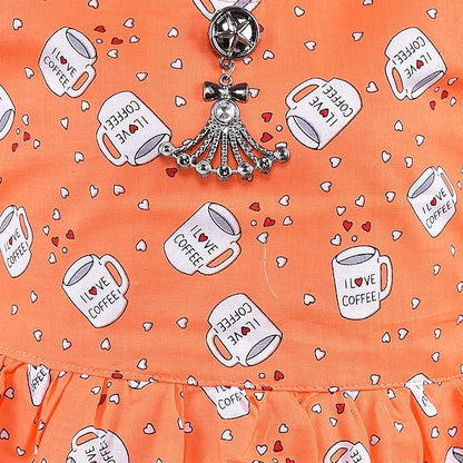 Girls Printed Cotton Sleeveless Dress ctn590