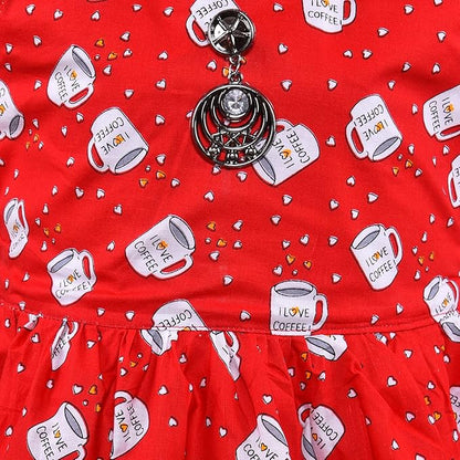 Girls Printed Cotton Sleeveless Dress ctn590