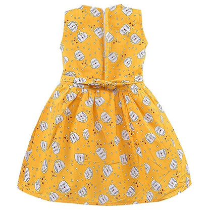 Girls Printed Cotton Sleeveless Dress ctn590
