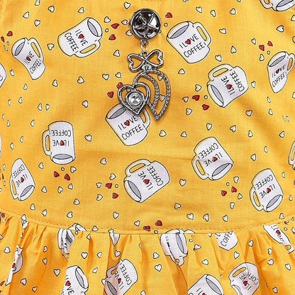 Girls Printed Cotton Sleeveless Dress ctn590