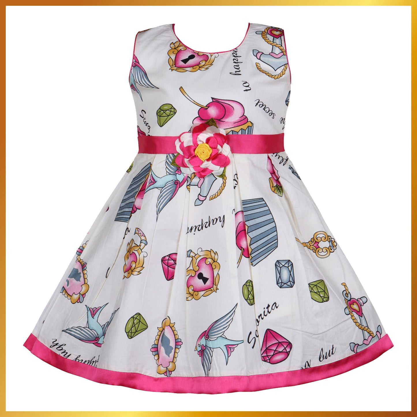 Baby Girls Casual Wear Frock Dress at Wholesale Price